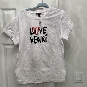 Henri Bendel Love Henri White T-Shirt